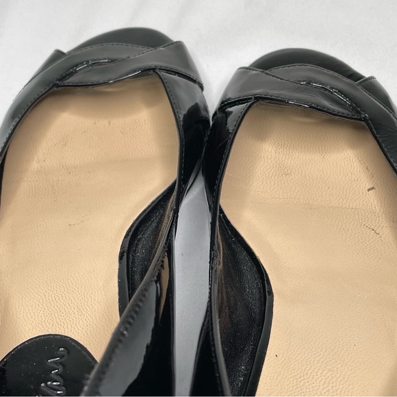Cole Haan Women's Darleen Black Leather Open Toe Heels Size 6.5 AA (Narrow) - Picture 11 of 13